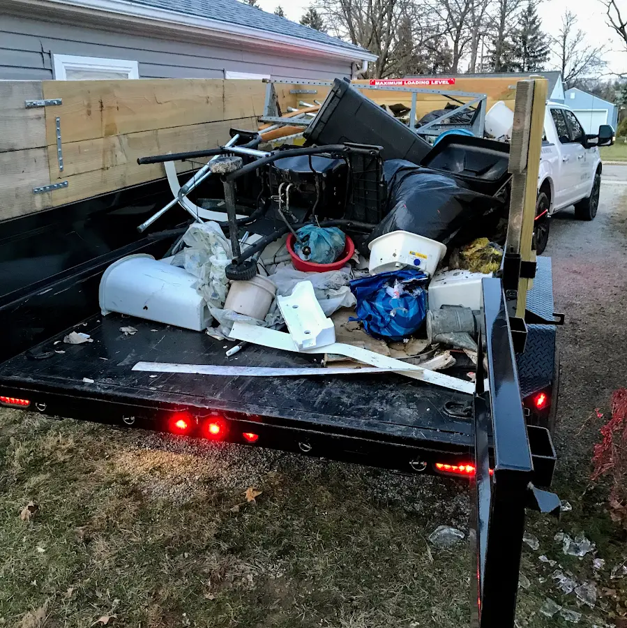 Roll-off dumpster delivered to a residential driveway in Eagle Point
